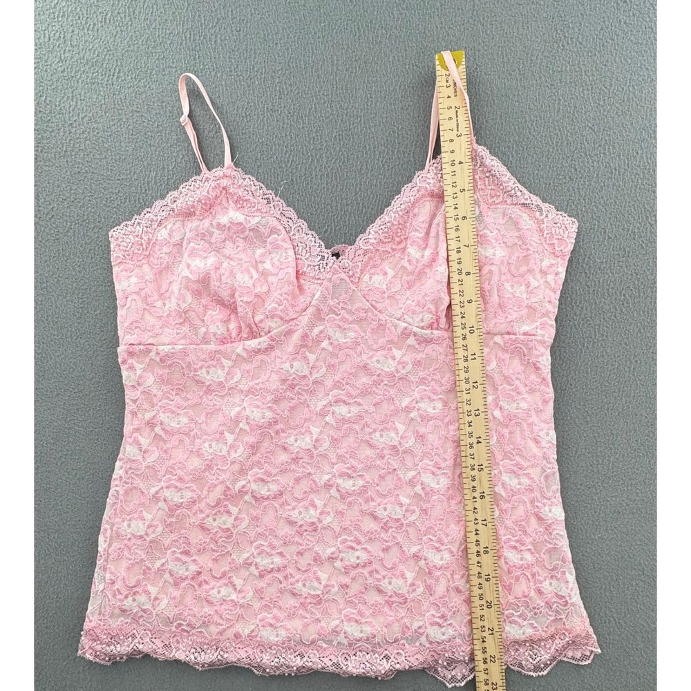 j.t.b. Y2K Lace Cami XL Pastel Pink Floral Fairy Romantic Balletcore Coquette - Picture 12 of 13